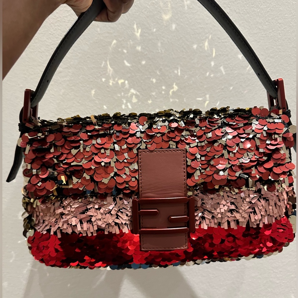 Fendi Sequin Baguette Shoulder Bag Vintage